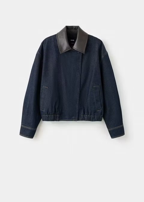 Mango, DENIM BOMBER JACKET