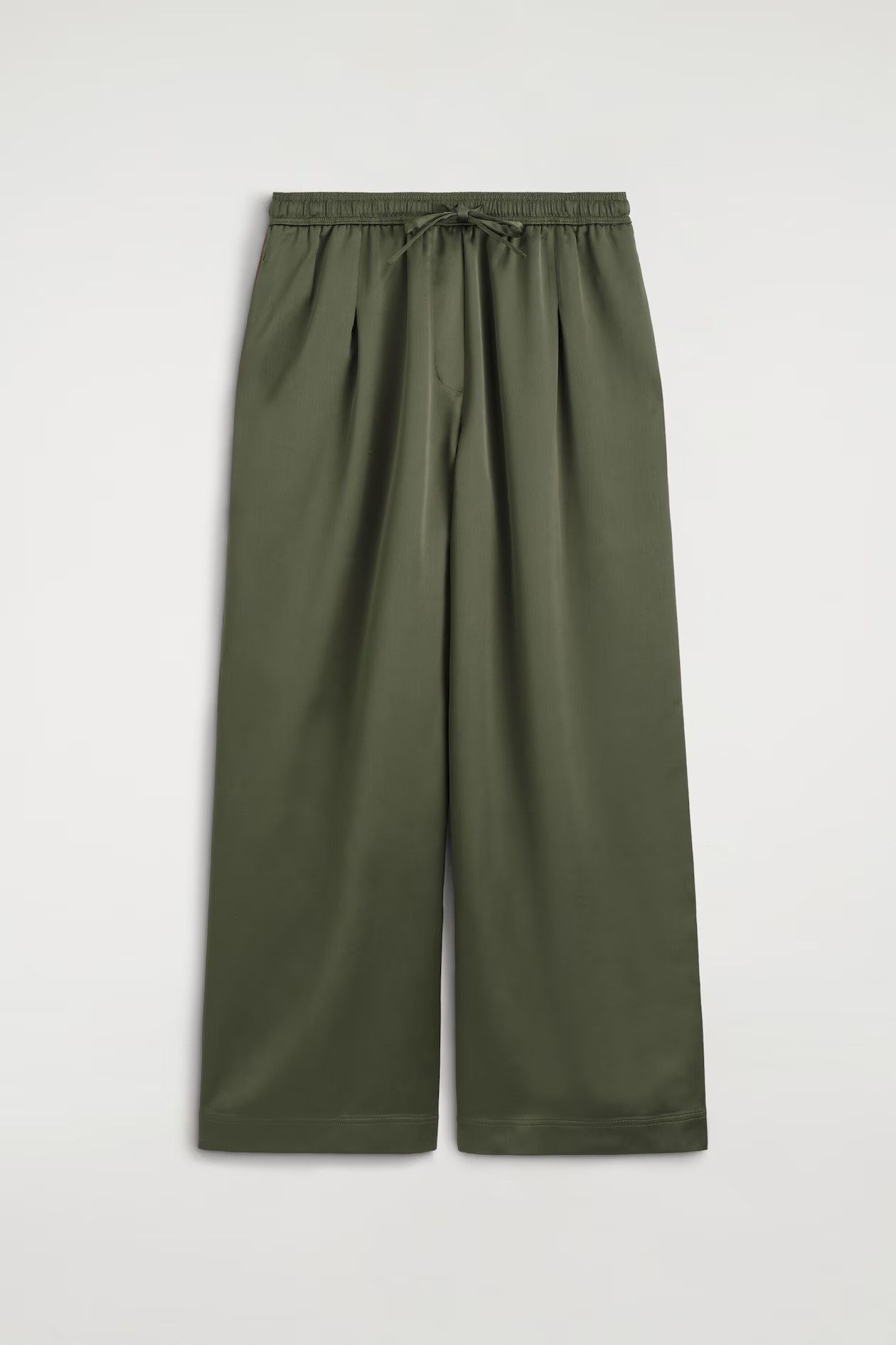 cos, PLEATED SATIN DRAWSTRING PANTS