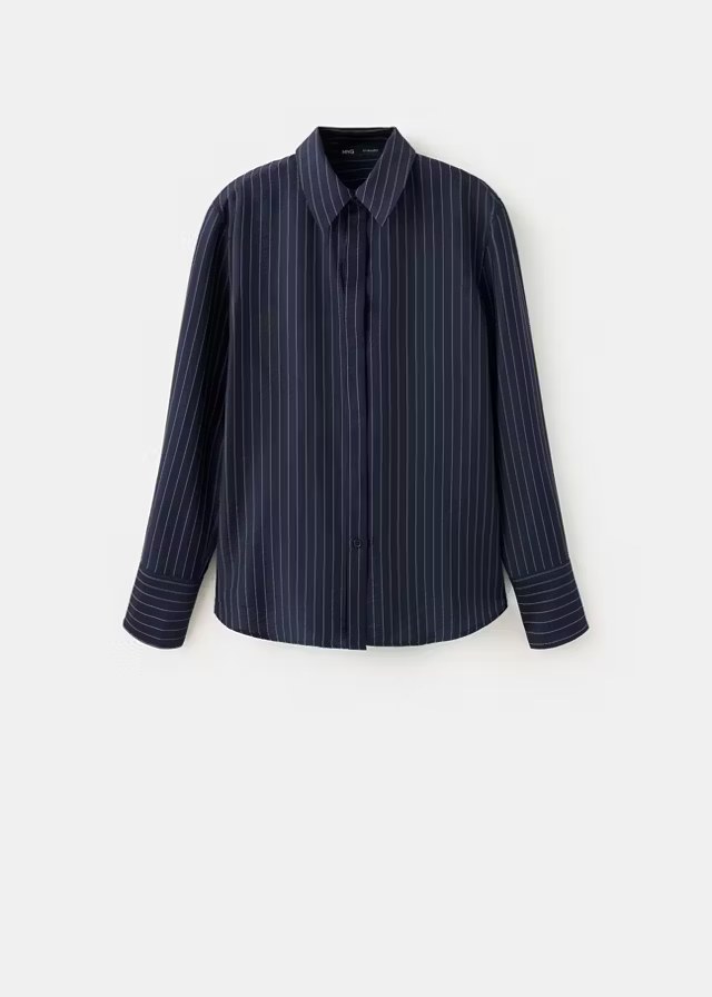 mango, MODAL PINSTRIPE SHIRT