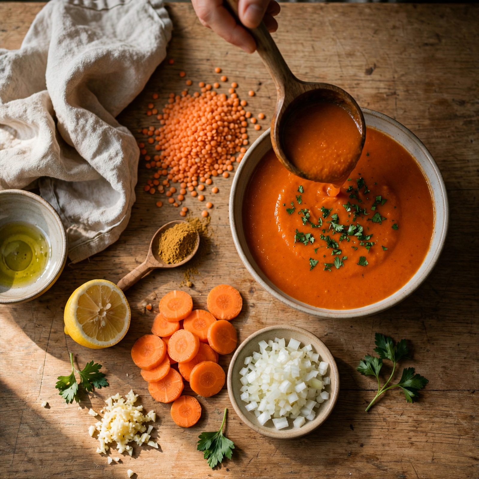 Carrot and Red Lentil Soup