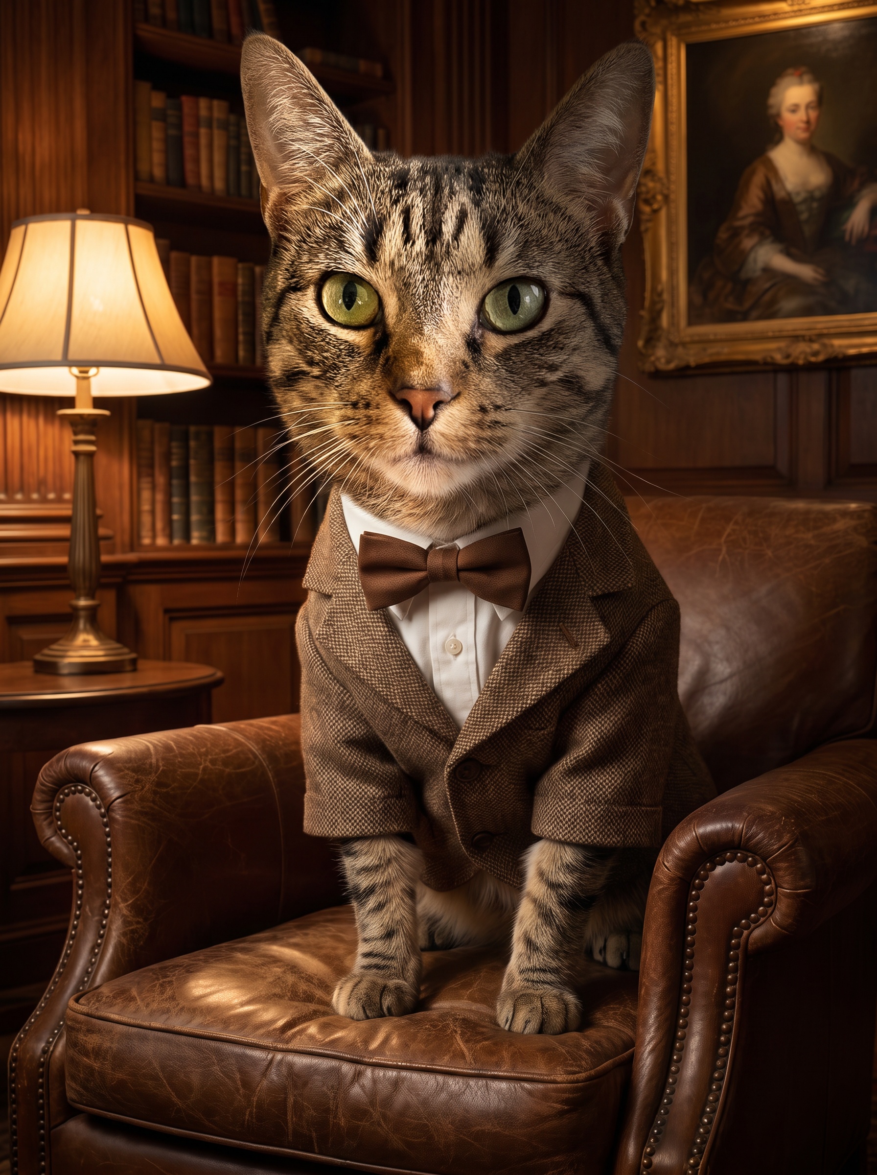 Chat tigré en gentleman