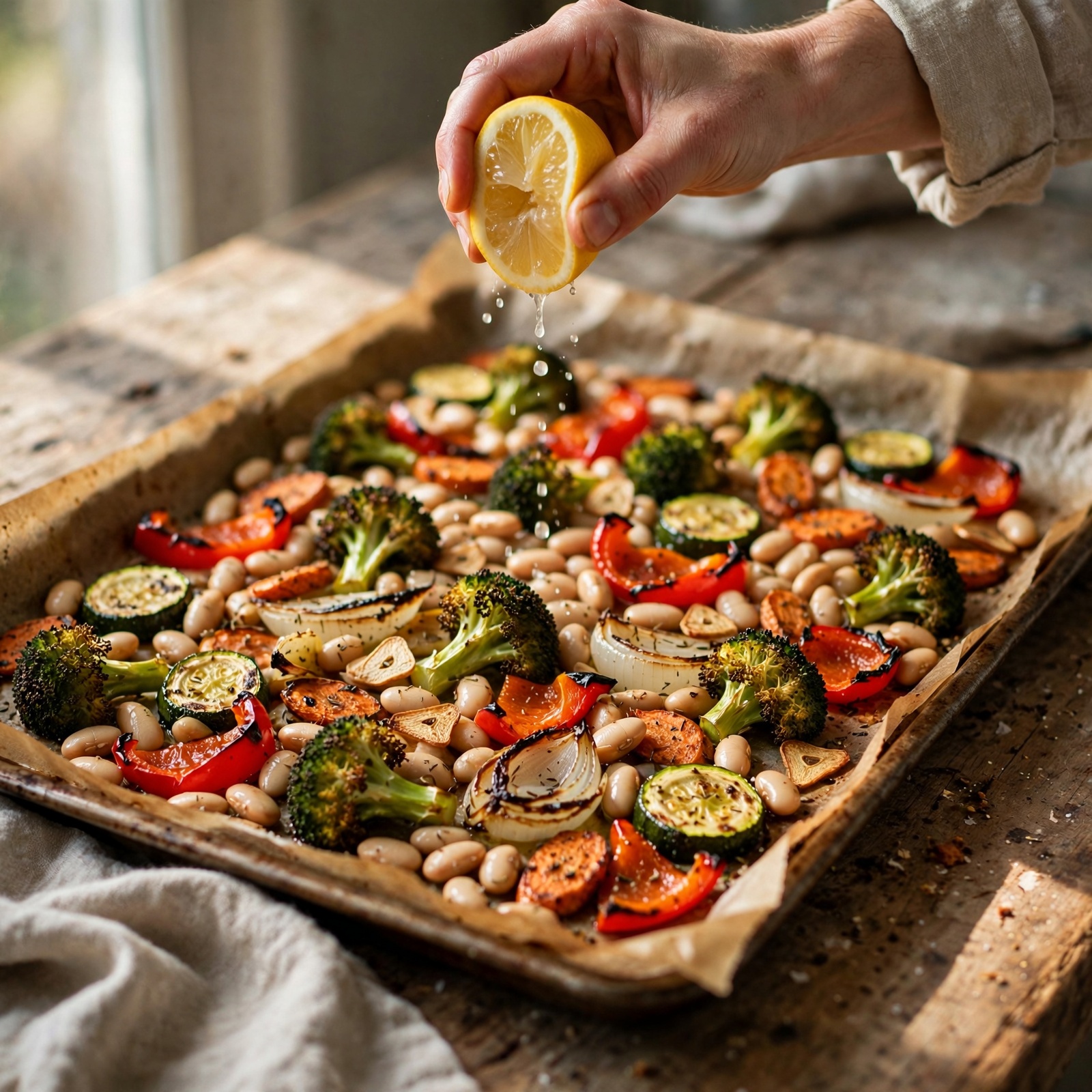 Roasted Vegetables with White Beans