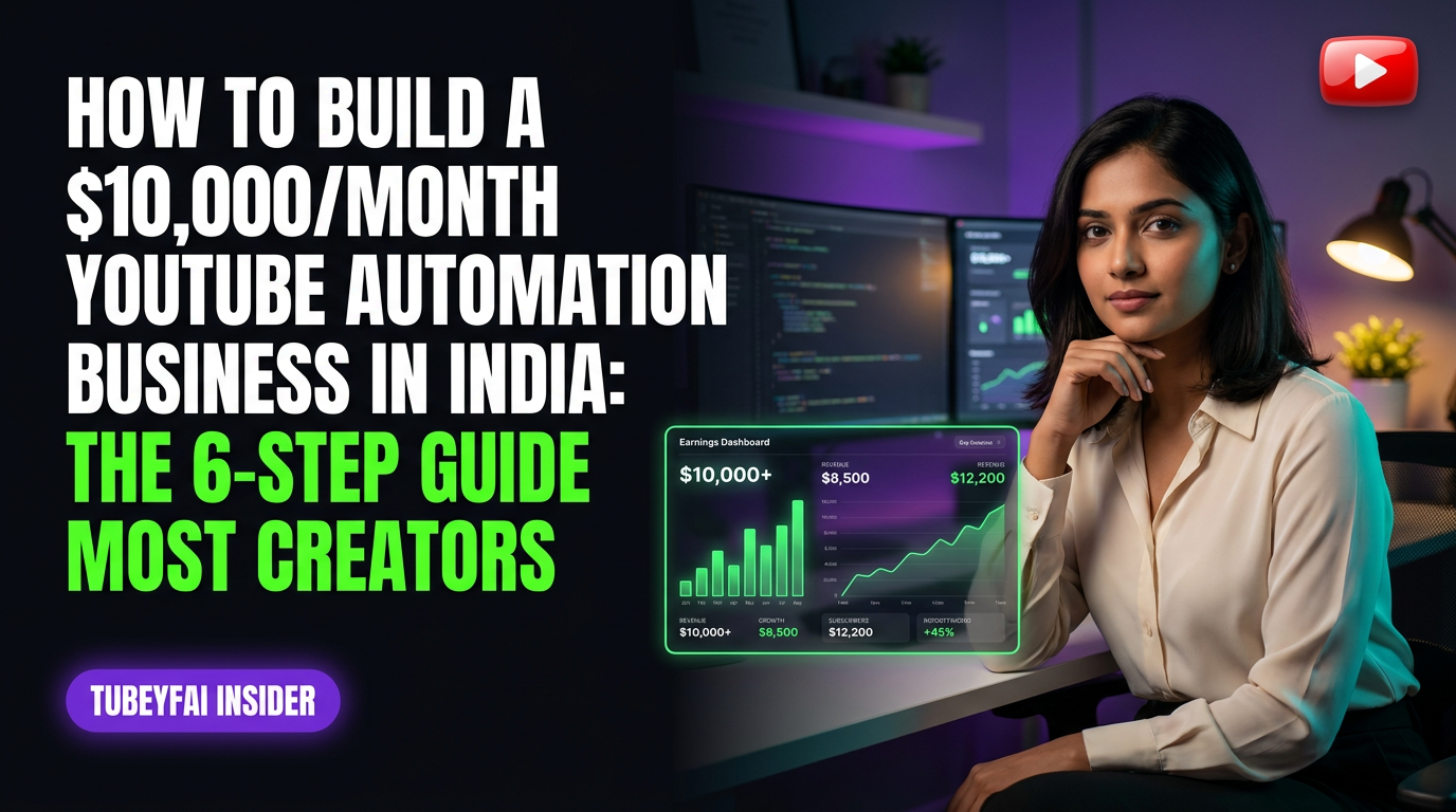 How to Build a $10,000/Month YouTube Automation Business in India: the 6-Step Guide Most Creators