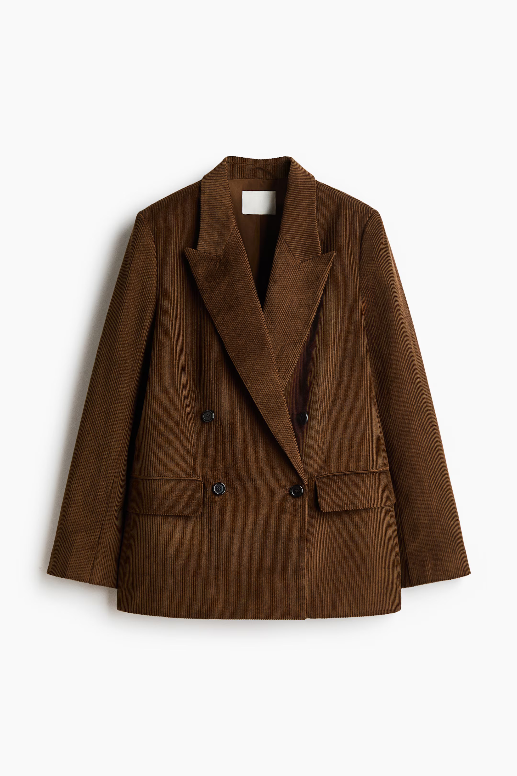 H&M, DOUBLE-BREASTED CORDUROY BLAZER