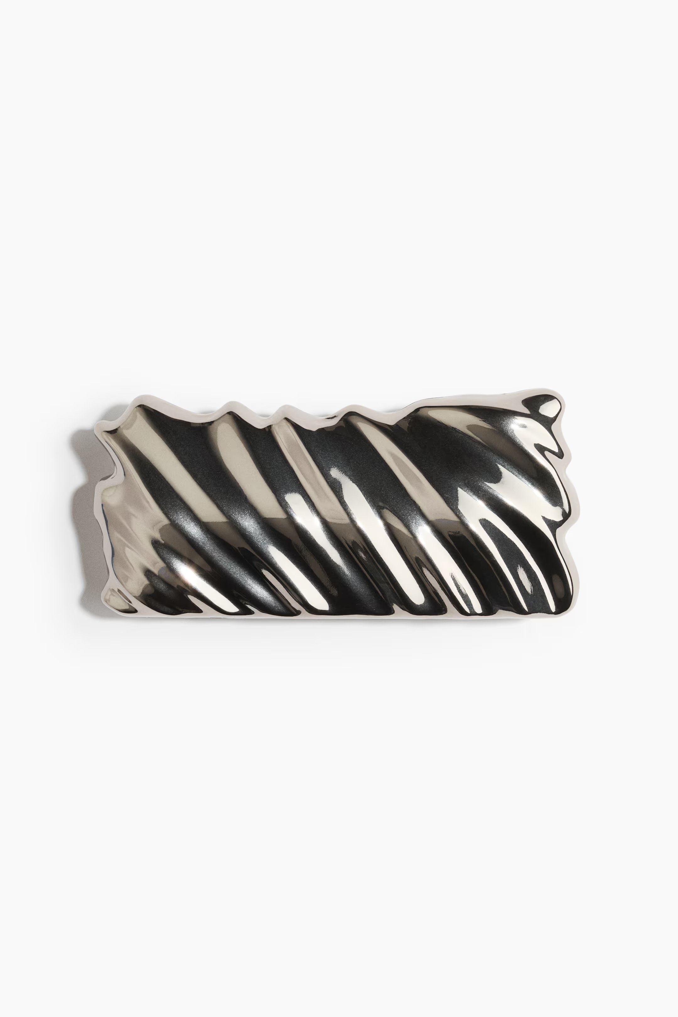 H&M, WAVY METAL CLUTCH BAG