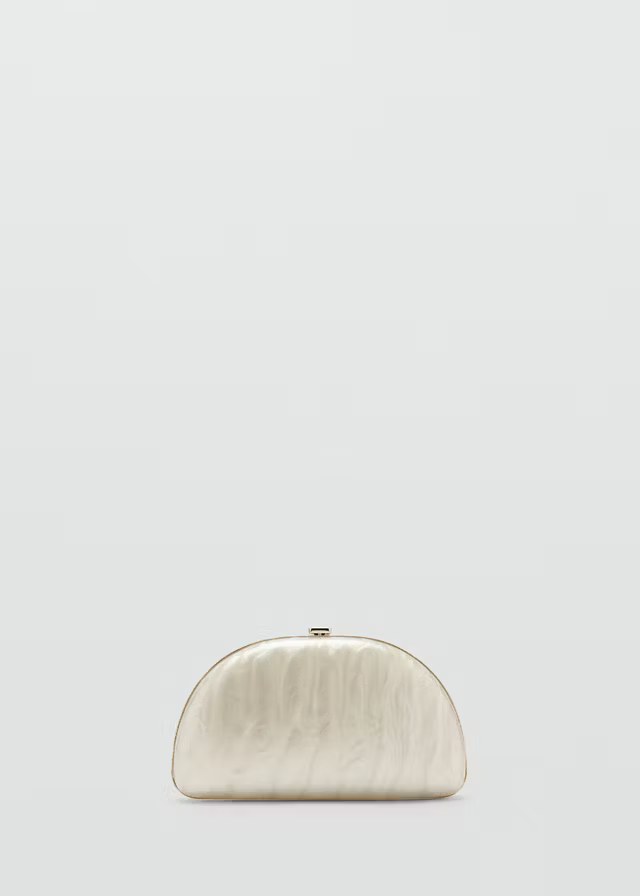 mango, PEARL-EFFECT CLUTCH BAG