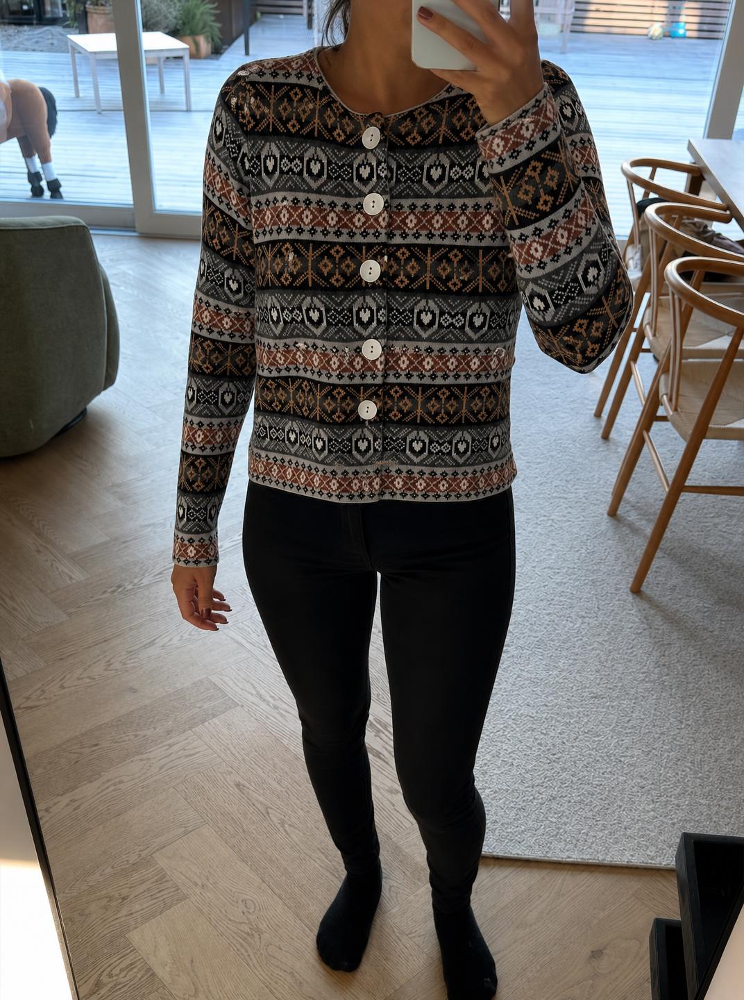 Jamyfree XS Fair Isle Cropped Cardigan