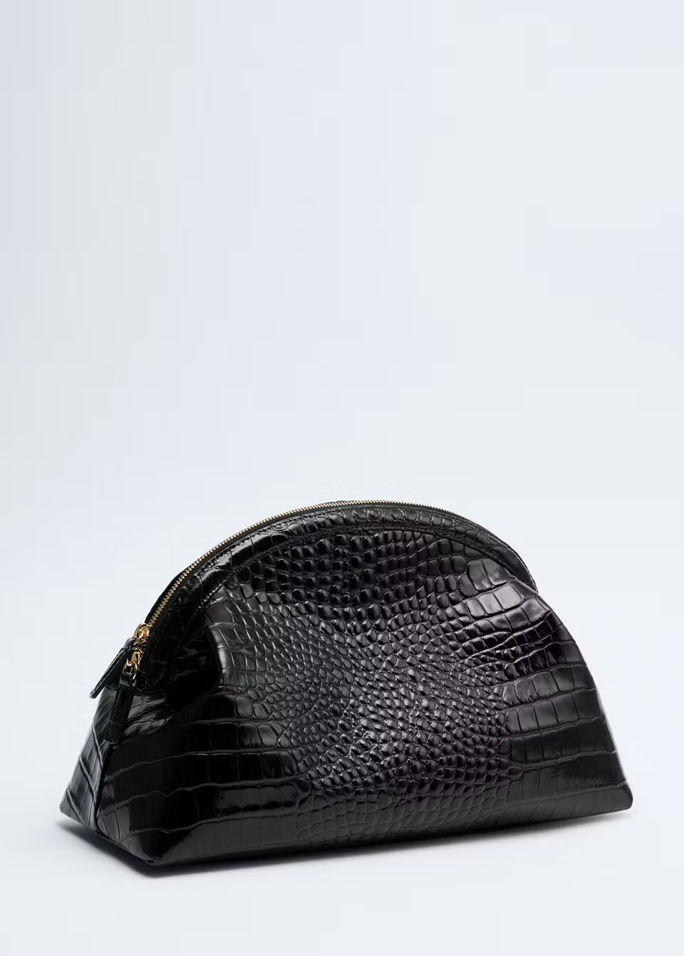 mango, CROC-EFFECT LEATHER CLUTCH BAG