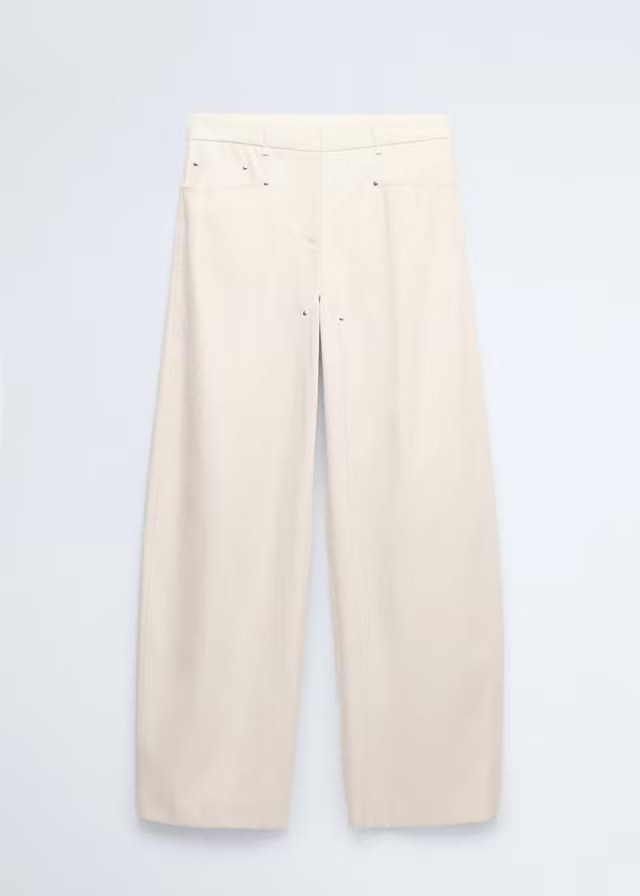 mango, BALLOON TROUSERS WITH DECORATIVE SEAMS