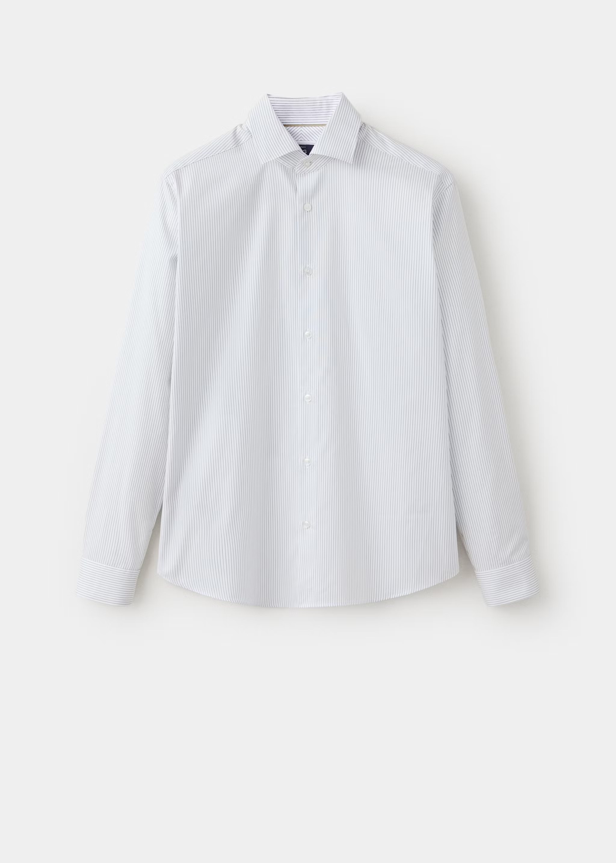 mango, 100% COTTON SLIM-FIT STRIPED SHIRT