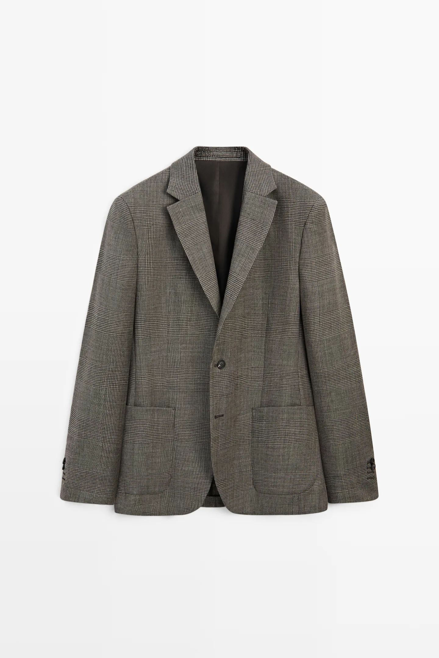 Massimo dutti, TAILORED 100% WOOL CHECK BLAZER