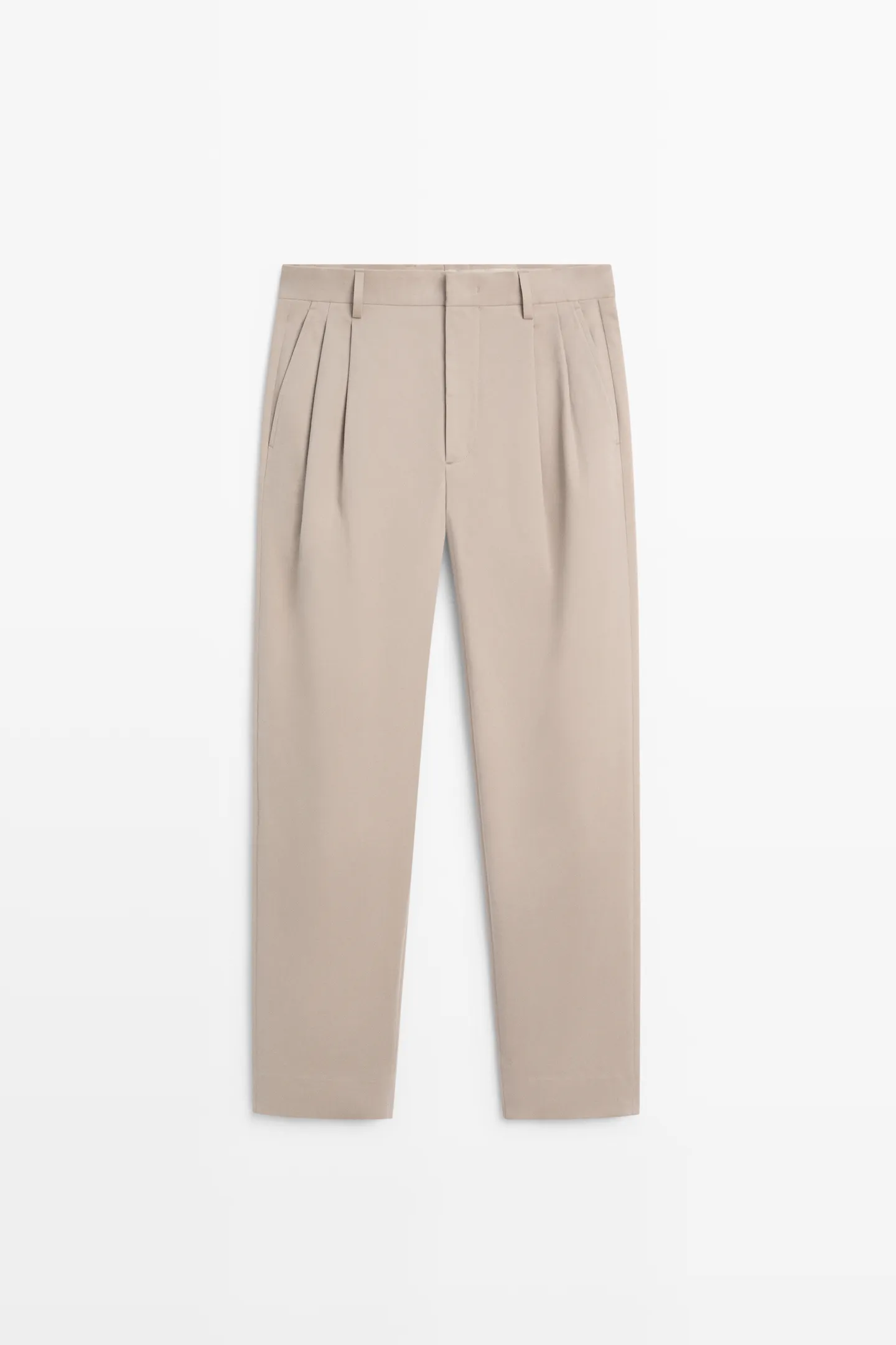 massimo dutti, COTTON BLEND DARTED PANTS