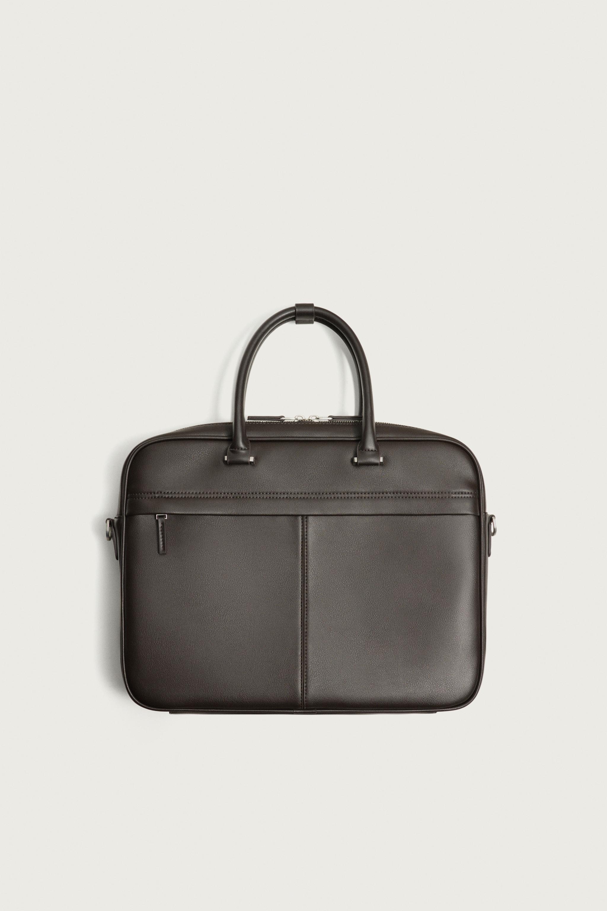 zara, TEXTURED BRIEFCASE