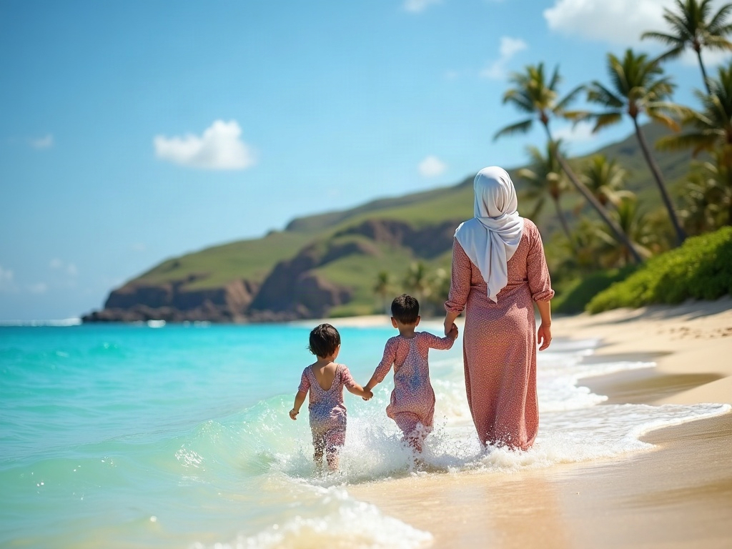 Infographic illustrating the 6 core types of family vacation destinations: Coastal, Urban, Wilderness, Extreme Landscape, Freshwater, Rural, with their key characteristics.
