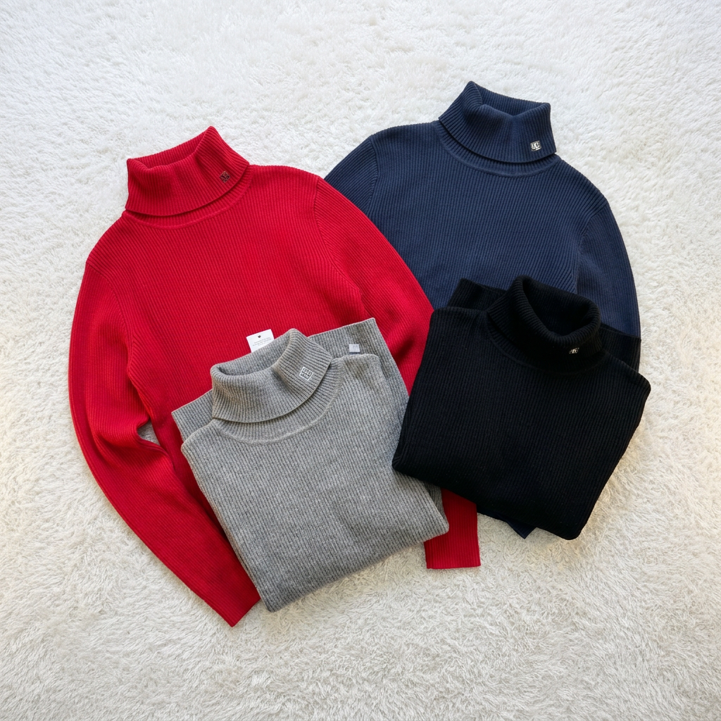 Ralph Lauren ribbed mock neck knitwear bundle x6