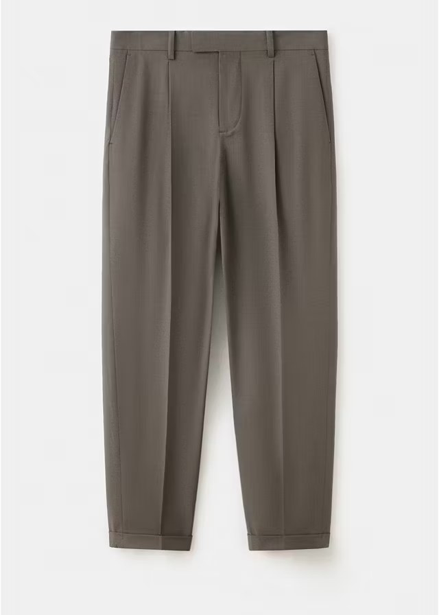 mango, BOSTON REGULAR-FIT SUIT TROUSERS