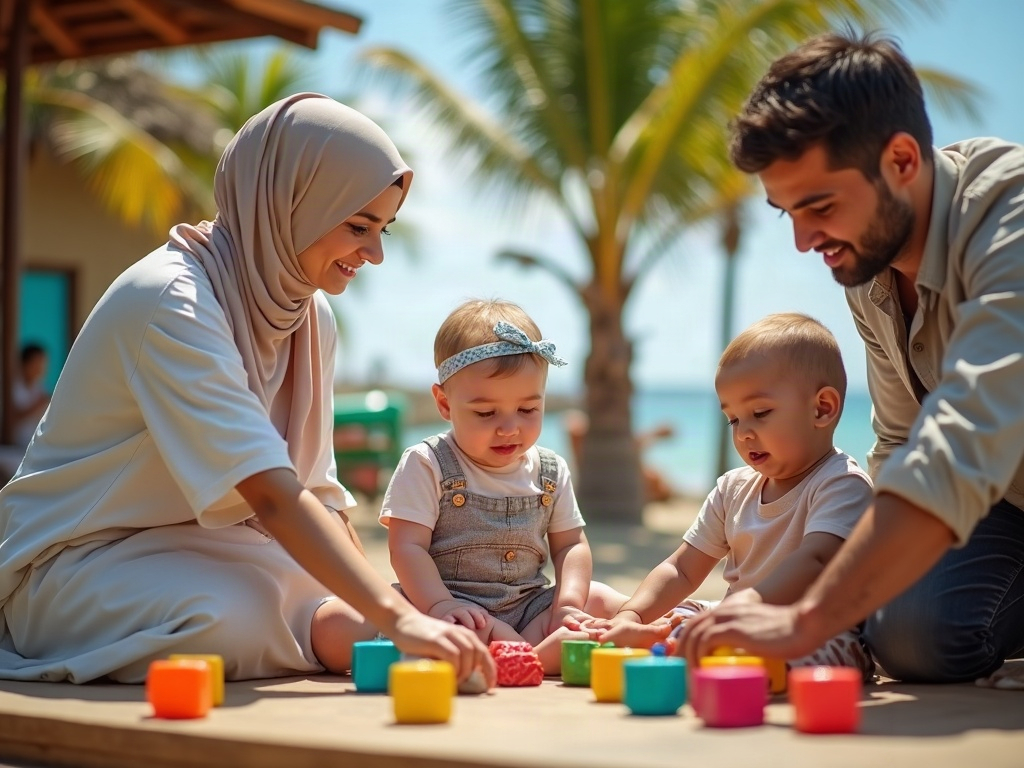 Infographic: Benefits of Tropical Island Resorts for Family Vacations. This infographic visually represents the advantages of tropical island resorts for families, including safety, convenience, dedicated kids' programs, and predictable costs, all contributing to reduced parental stress.