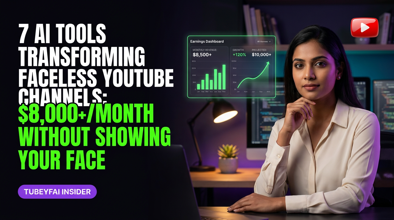 7 AI Tools Transforming Faceless YouTube Channels: $8,000+/Month without Showing Your Face