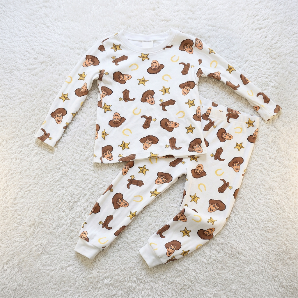 Toy Story Woody Kids Pyjama Set – Long Sleeve Cowboy Print