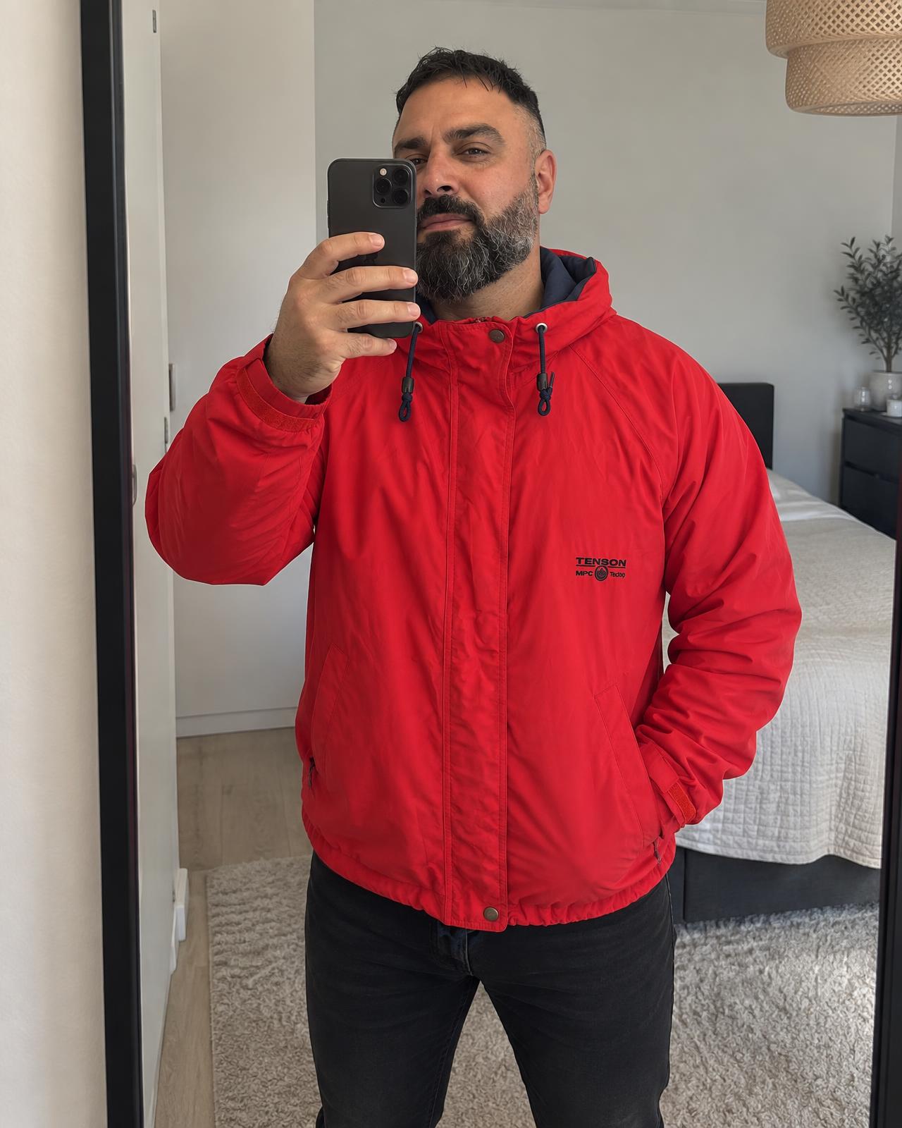 Tenson Red Hooded Technical Jacket MPC Tech Very Good