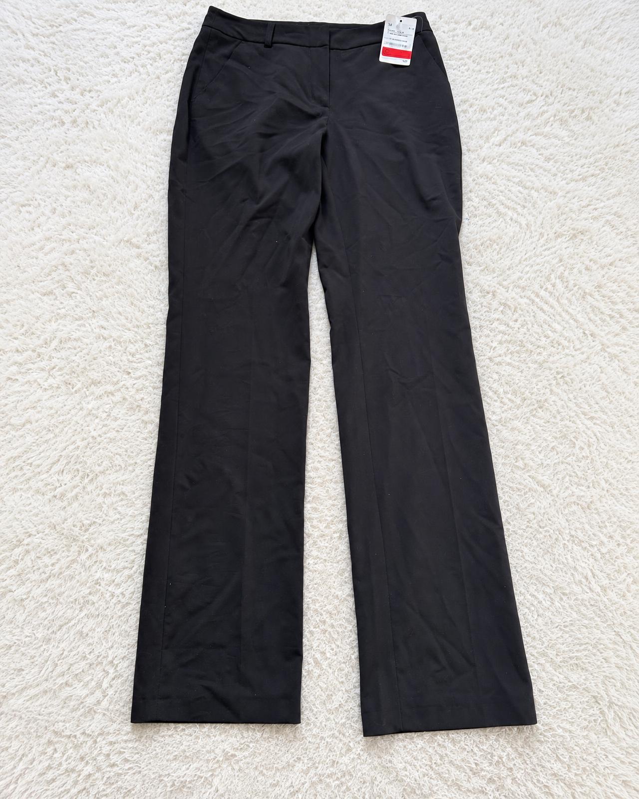 Black wide-leg tailored trousers size 34 new with tags