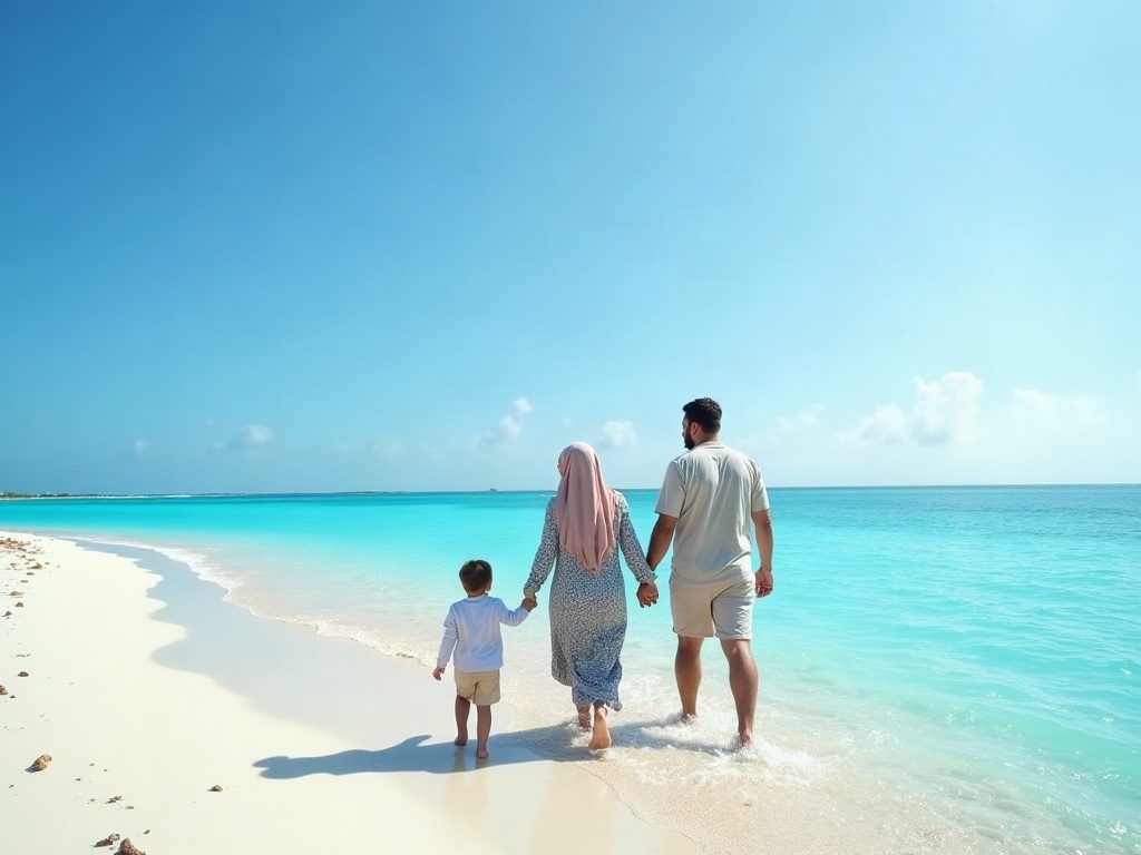 Visual representation of a comparison table for family beach destinations