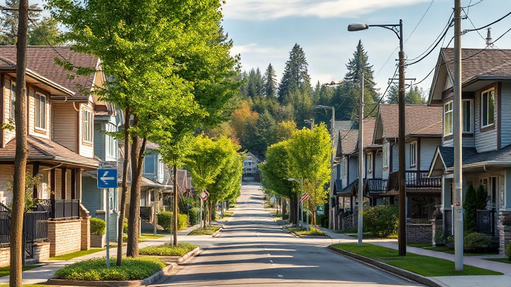 Illustrative streetscape of South Surrey, British Columbia, in the Fraser Valley