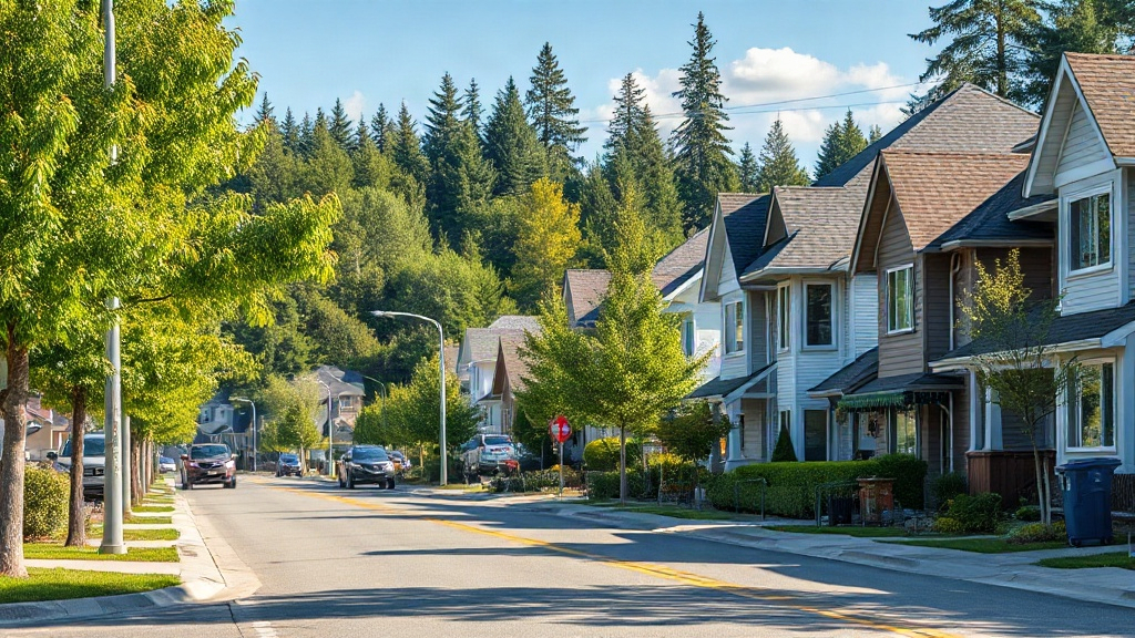 Illustrative streetscape of Fleetwood, British Columbia, in the Fraser Valley
