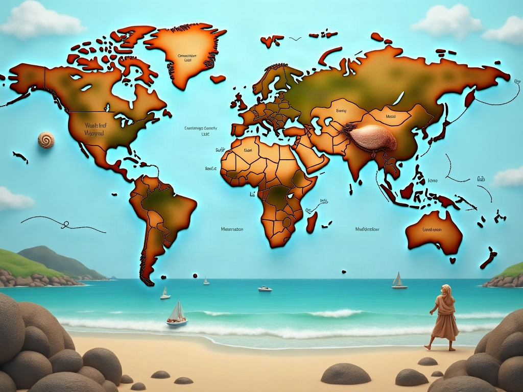 Infographic illustrating coastal erosion, waves hitting cliffs, and layers of rock being exposed. Alt-text must include Coastal Destinations for a Family Vacation.