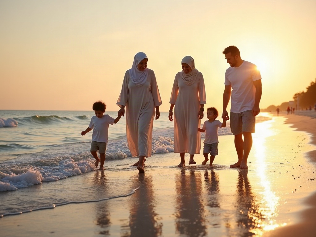 Infographic depicting benefits like Education, Discovery, Relaxation, and Connection for families engaged in fossil hunting and shelling. Alt-text must include Fossil Hunting and Shelling Family Vacation Benefits.