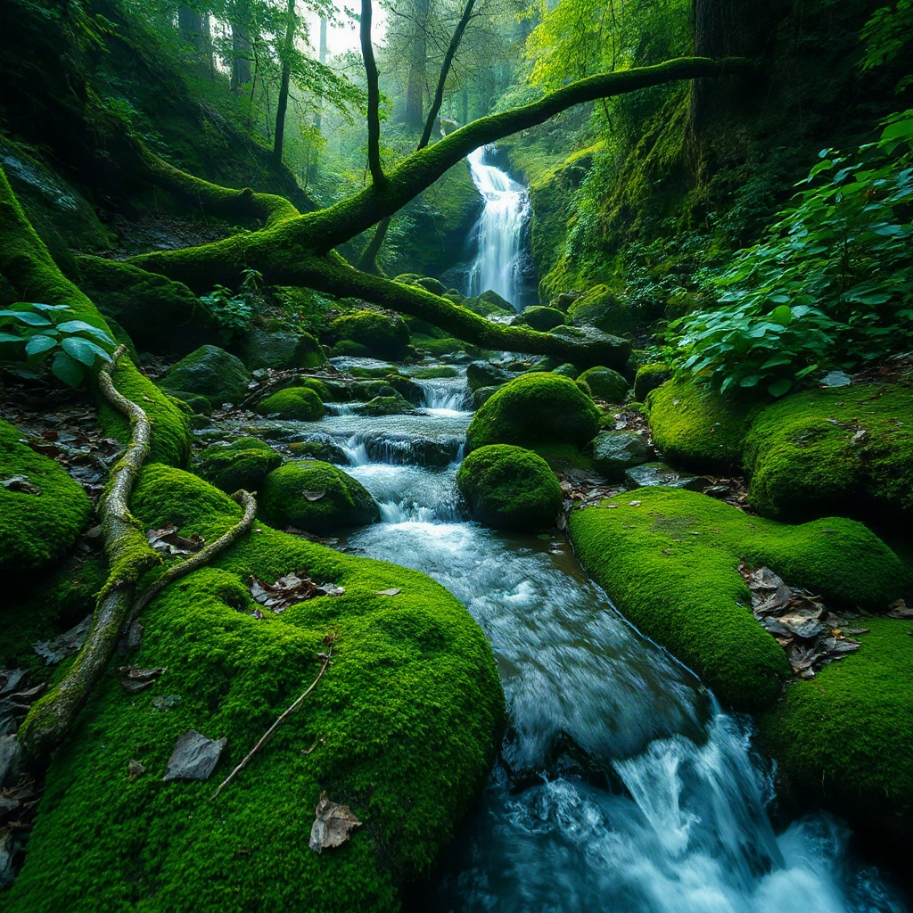 Walk slowly beside a moss-covered stream. The water moves at the pace of patience. So can you.