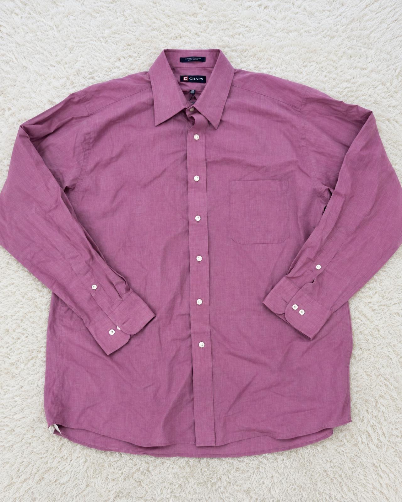 Mauve Purple Long-Sleeve Button-Up Shirt with Chest Pocket