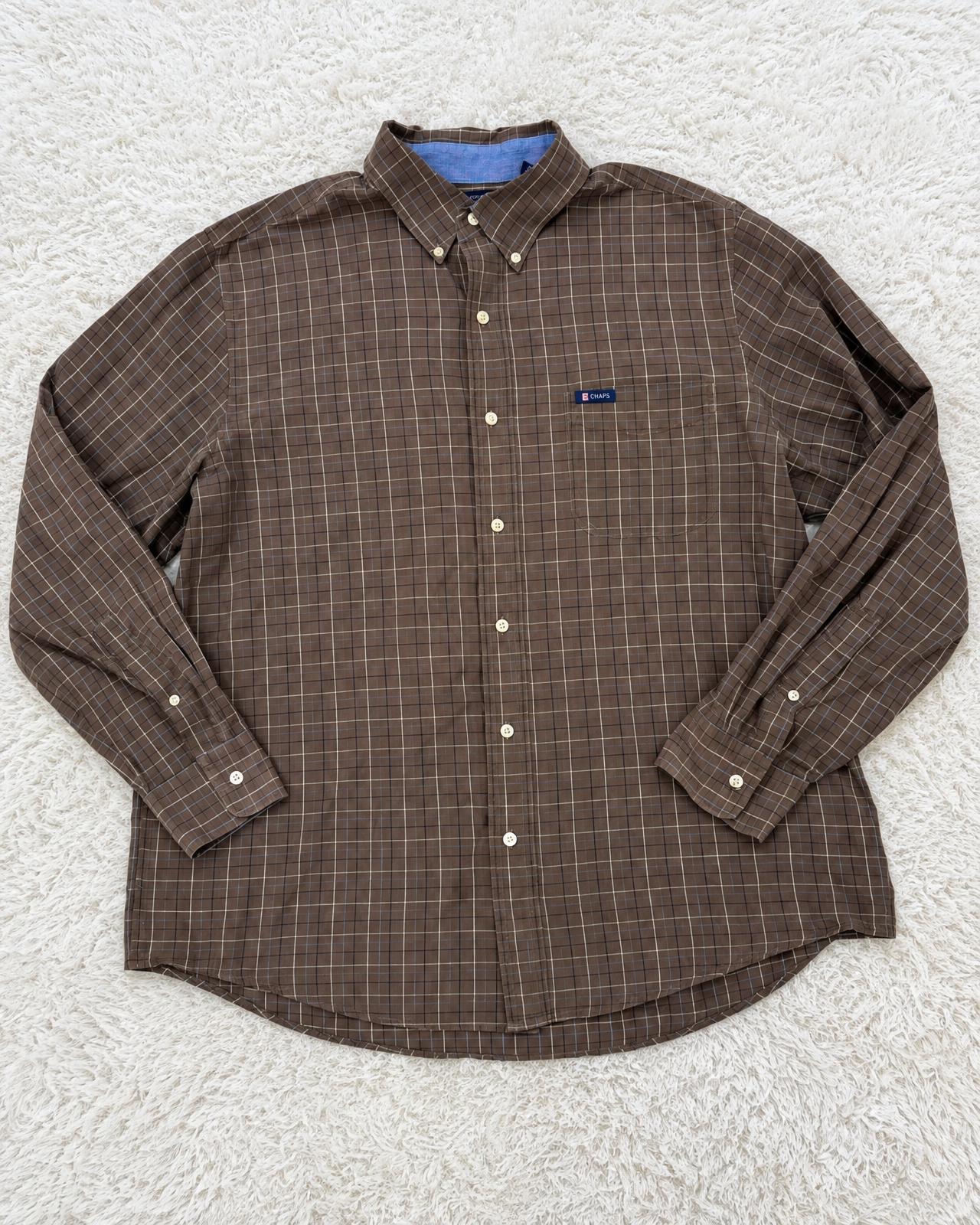 Chaps Brown Check Button-Down Shirt – Very Good