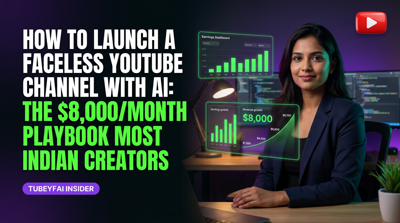 How to Launch a Faceless YouTube Channel with AI: the $8,000/Month Playbook Most Indian Creators