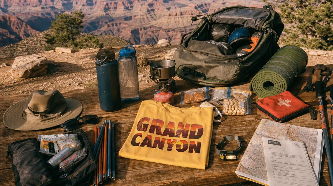 Grand Canyon backpacking itinerary map