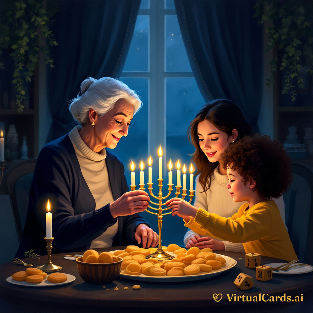 You taught me how to light the candles. -- Hanukkah card