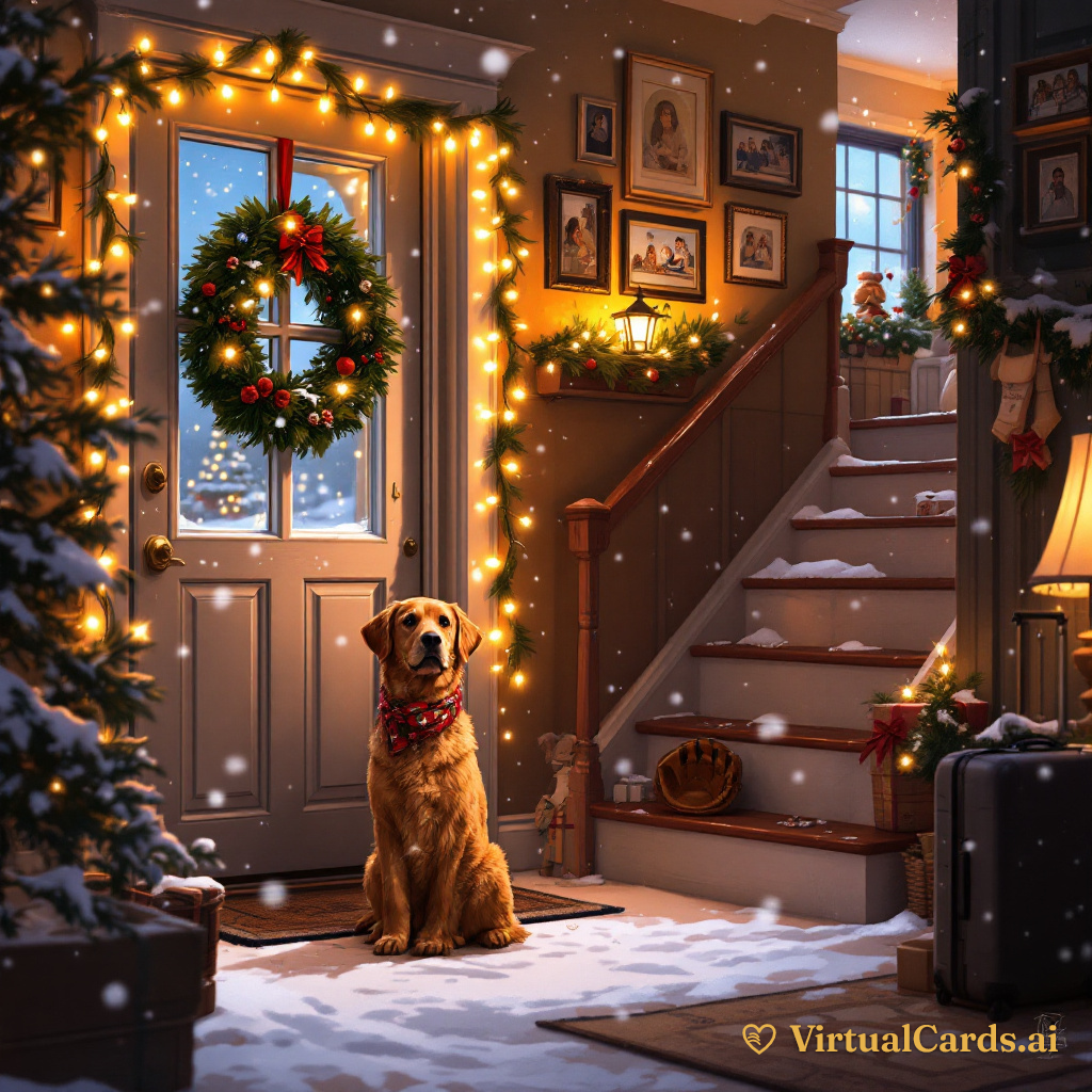 Jake...
Christmas feels different when you're home. -- Christmas card