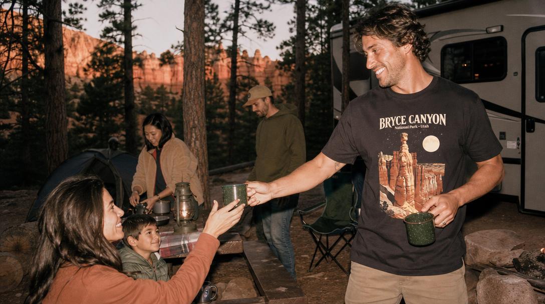 Campgrounds at Zion and Bryce National Parks surrounded by nature