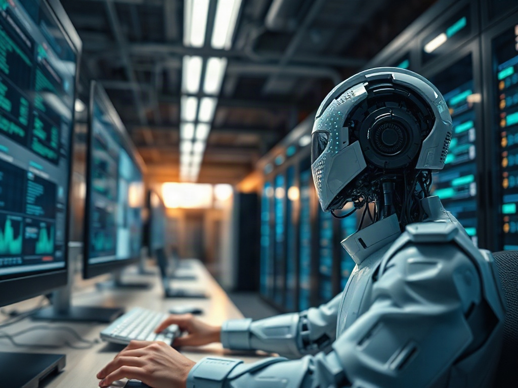 Illustration of cybersecurity automation tools protecting digital data in 2026.