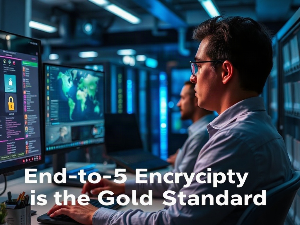 Illustration of secure digital lock representing end-to-end encryption in personal cybersecurity