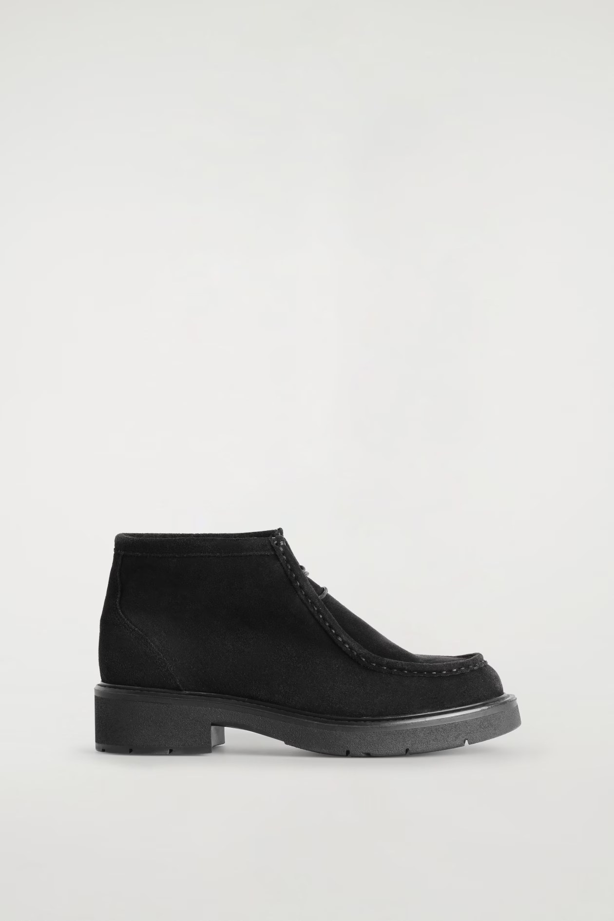cos, LACE-UP SUEDE ANKLE BOOTS