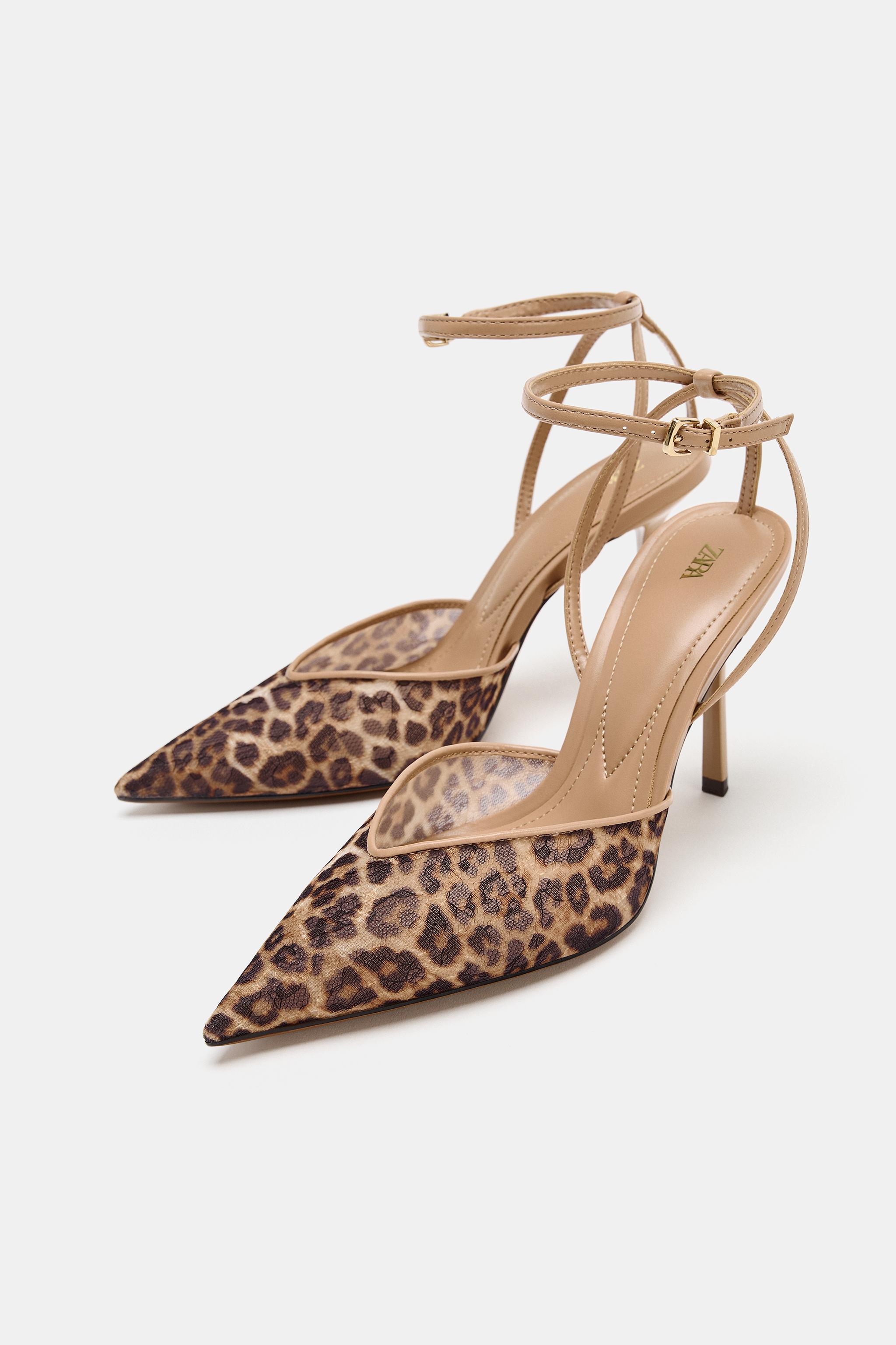 zara, PRINTED MESH HEELS