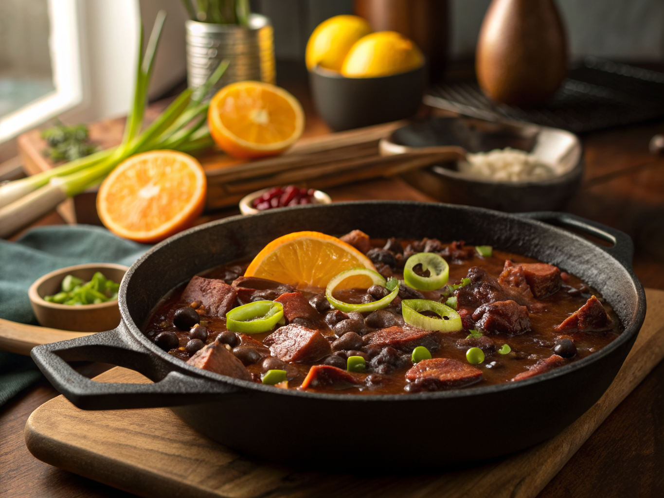 Brazilian Black Bean Stew with Pork and Beef (Feijoada)