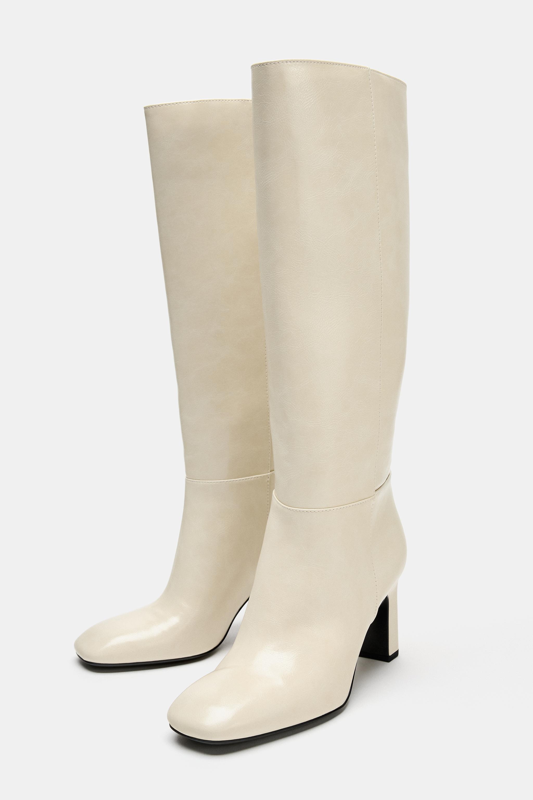 zara, BLOCK HEEL ANKLE BOOTS