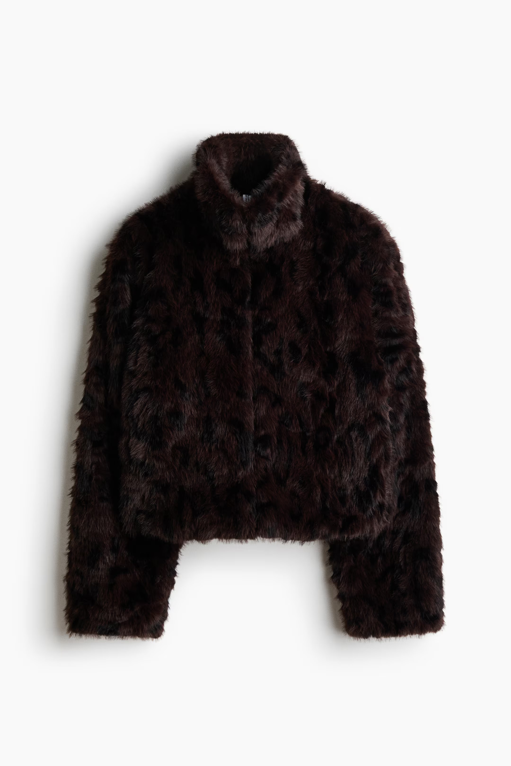 H&M, FLUFFY JACKET WITH FUNNEL COLLAR