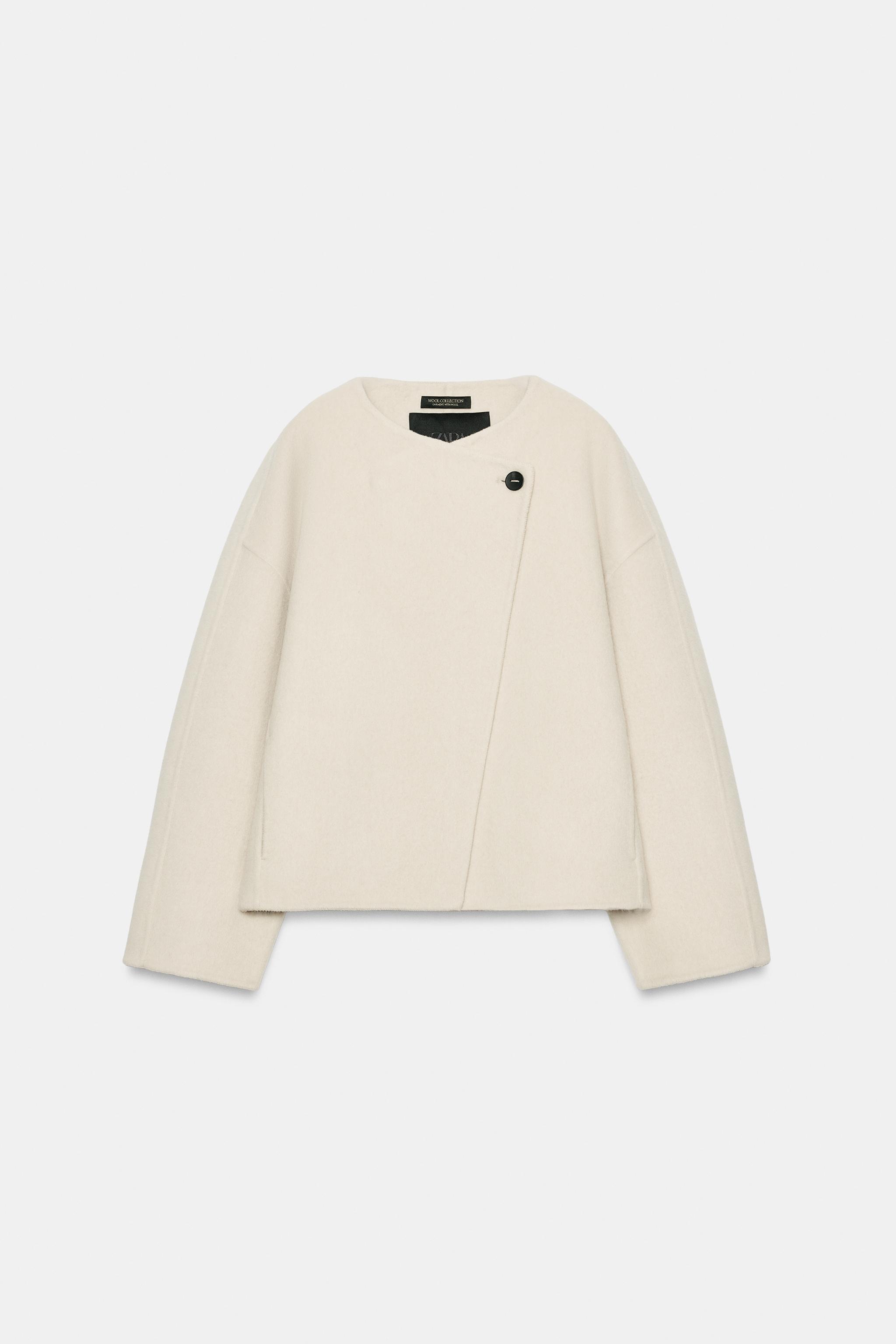 zara, SHORT WOOL-BLEND COAT ZW COLLECTION
