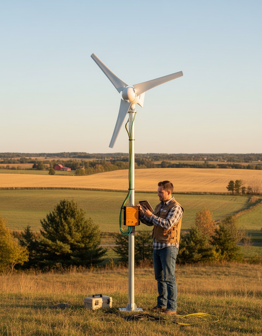 Innovador aerogenerador eólico de 400W para comunidades aisladas