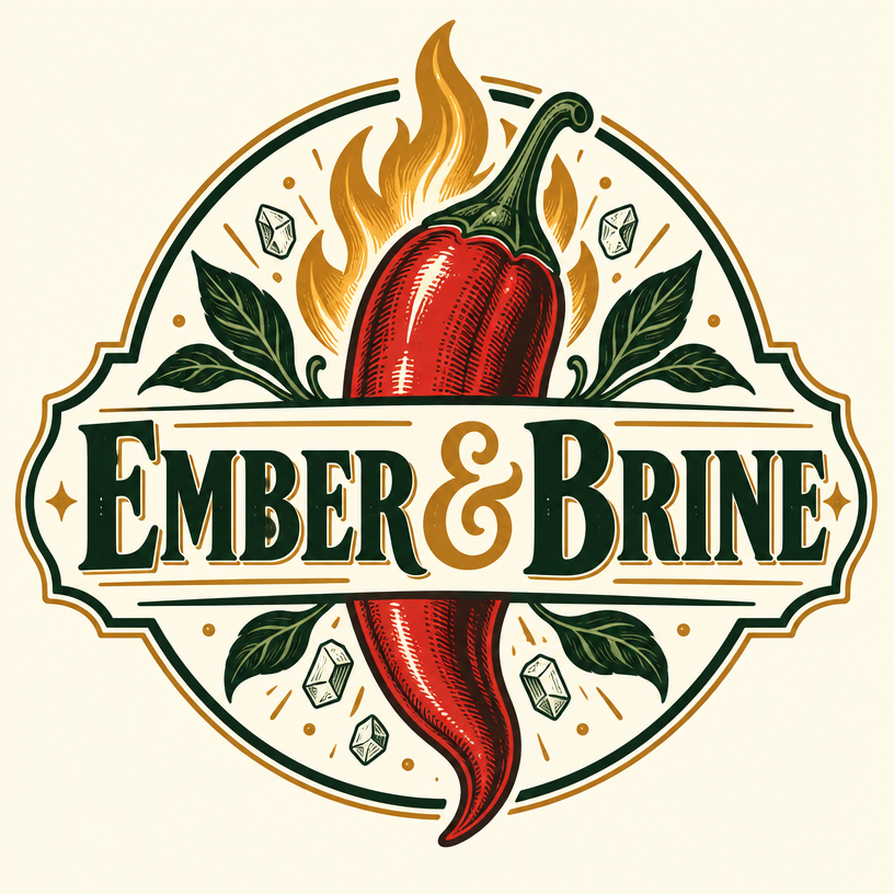 Ember & Brine Market Heat brand label