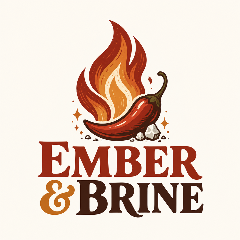 Ember & Brine Hearthfire brand artwork