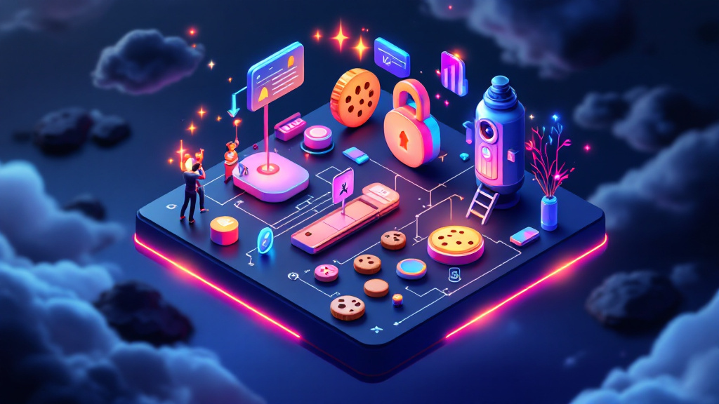 Digital privacy icons illustrating cookie alternatives for personal cybersecurity tracking methods
